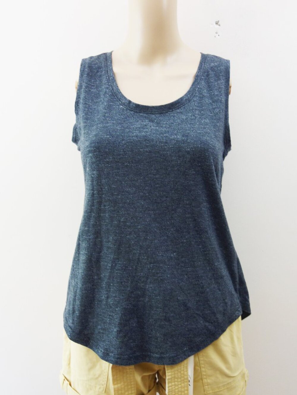 Columbia Scoopneck Omni-wick Grey marled Split Back Tank Top (S) NWOT!